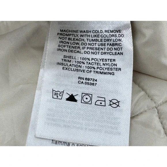 Columbia PFG Quilted Vest Womens Large Full Zip Sleeveless Top Off White  Purple - Picture 9 of 16